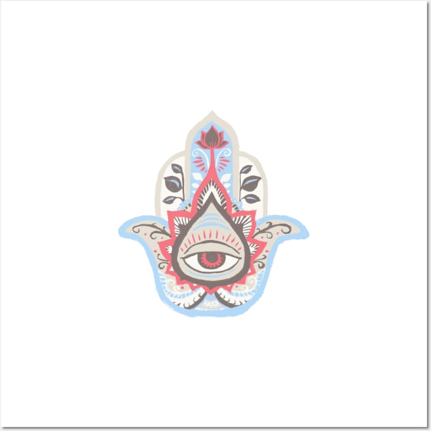 Hamsa Hand - Diamond(April) Wall Art by akaneyabushita